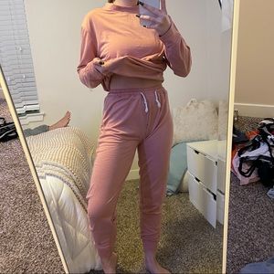 Light Coral Sweat Set